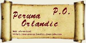Peruna Orlandić vizit kartica